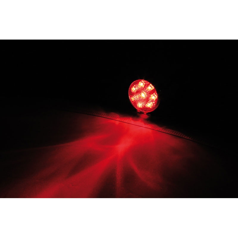 Zadní světlo na motorku Highsider Smart Bates Style LED černo-chromované