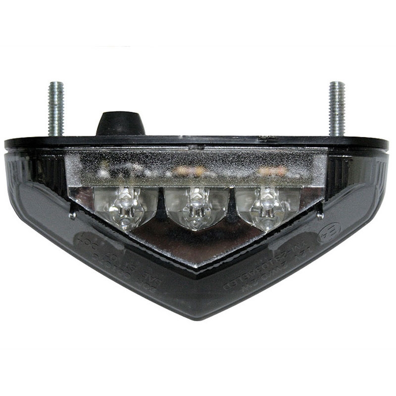 Zadní světlo na motorku Highsider Smart LED černo-čiré