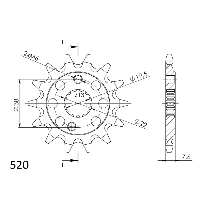 Řetězové kolečko SUPERSPROX 15 zubů, 520