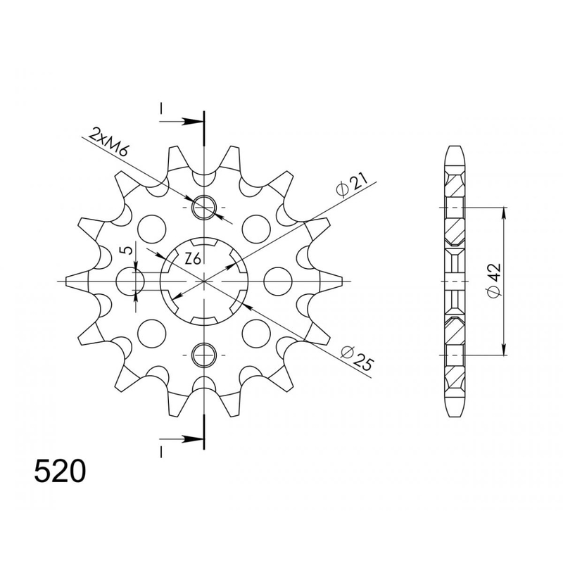 Řetězové kolečko SUPERSPROX 15 zubů, 520