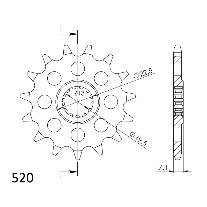 Řetězové kolečko SUPERSPROX 16 zubů, 520