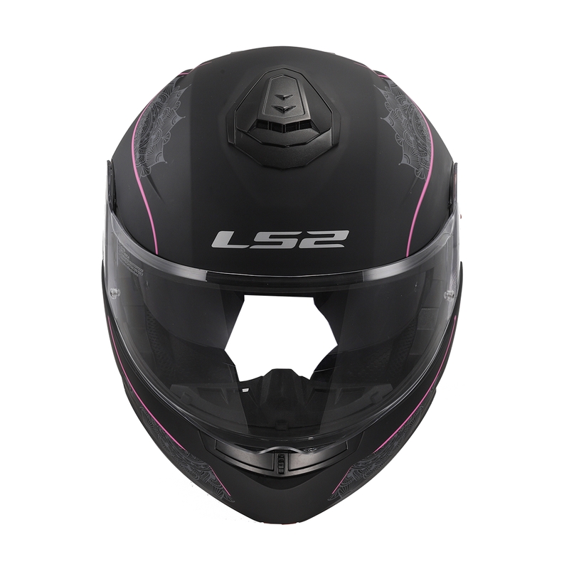 Vyklápěcí přilba LS2 FF908 Strobe II Lux černo-růžová