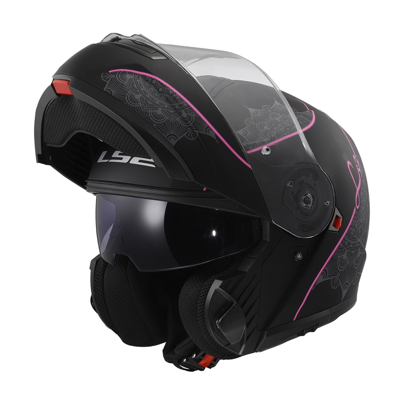 Vyklápěcí přilba LS2 FF908 Strobe II Lux černo-růžová