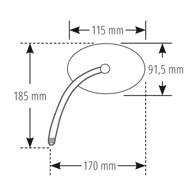 Zpětné zrcátko Highsider Smart Surface levé/pravé černé
