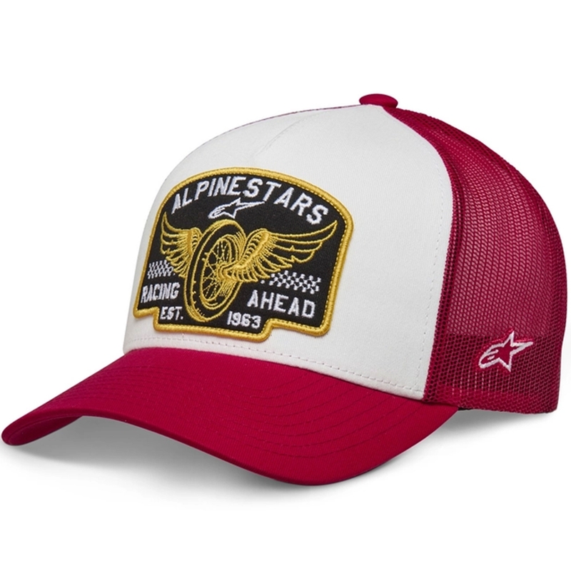 Kšiltovka Alpinestars Heritage Patcher bílo-červená