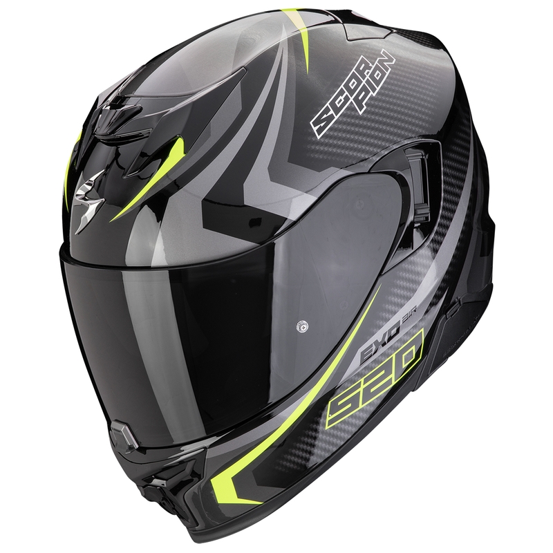 Integrální helma na motorku Scorpion EXO-520 EVO AIR TERRA černo-stříbrno-fluo žlutá