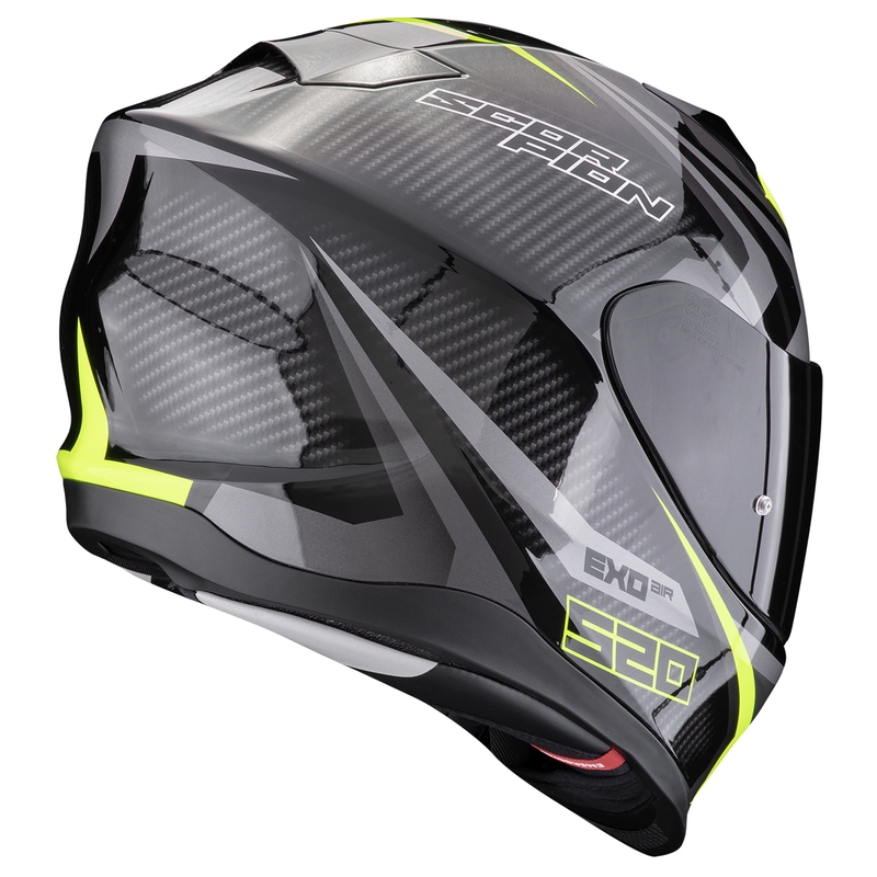 Integrální helma na motorku Scorpion EXO-520 EVO AIR TERRA černo-stříbrno-fluo žlutá