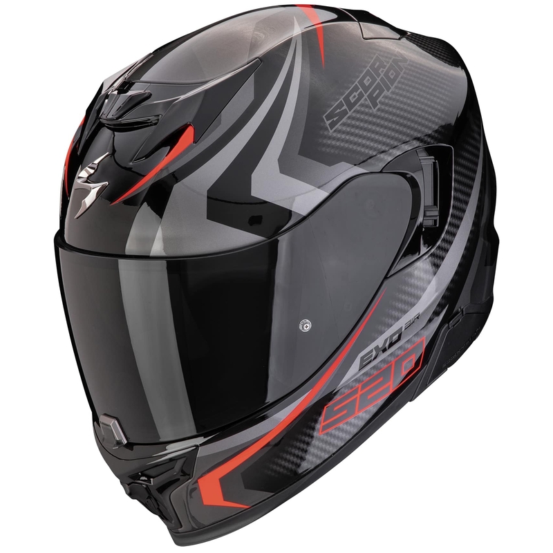 Integrální helma na motorku Scorpion EXO-520 EVO AIR TERRA černo-stříbrno-červená