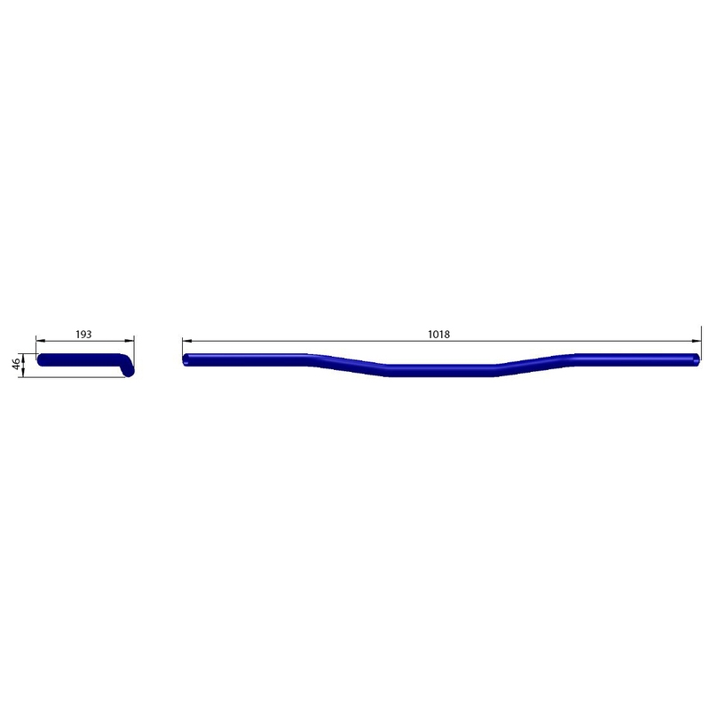 Řídítka na motorku Highsider Pro Wide Bar L11 1" palcová, 95 mm chromovaná