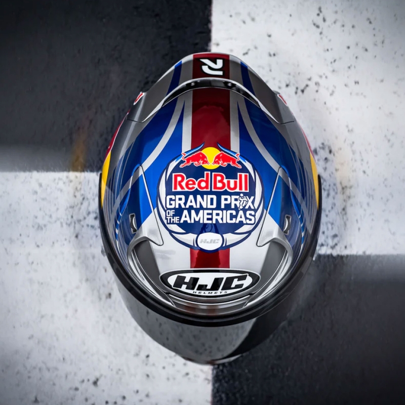 Integrální helma na motorku HJC RPHA 12 Red Bull Austin GP II MC21 modro-šedá