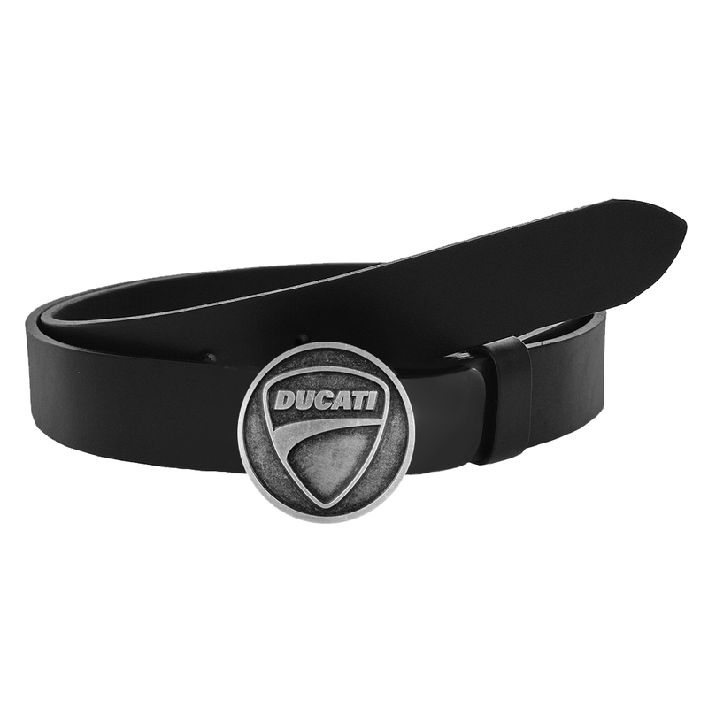Kožený moto opasek se sponou Ducati