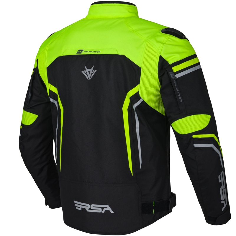 Bunda na motorku RSA Compact 2 EVO černo-šedo-fluo žlutá