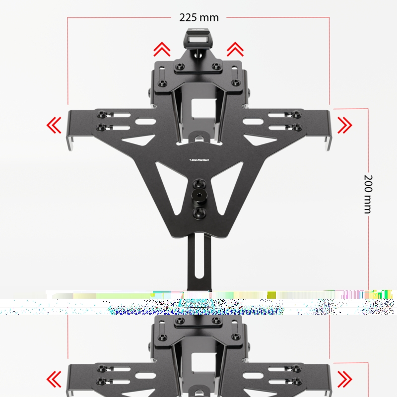 Držák SPZ s osvětlením Highsider Akron RS PRO Suzuki SV 650 ( X) černý