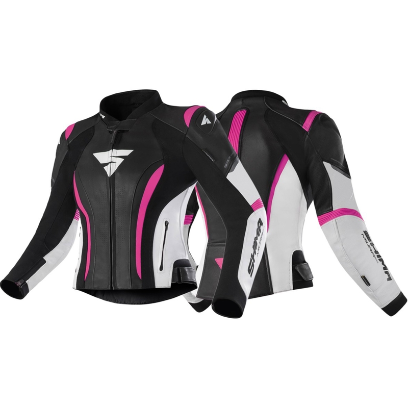 Dámská bunda na motorku Shima Miura 2.0 černo-bílo-růžová