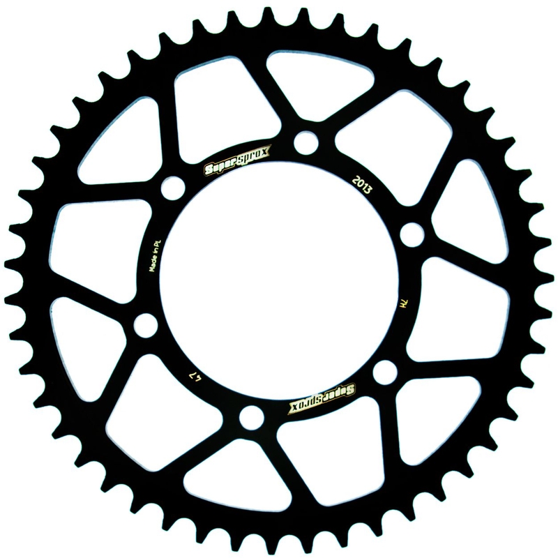 Řetězová rozeta SUPERSPROX černý 47 zubů, 520