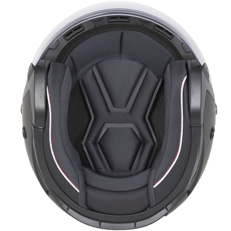 Otevřená helma na motorku Cassida Reflex 2.0 Safety fluo žluto-červeno-šedo-reflexní stříbrná