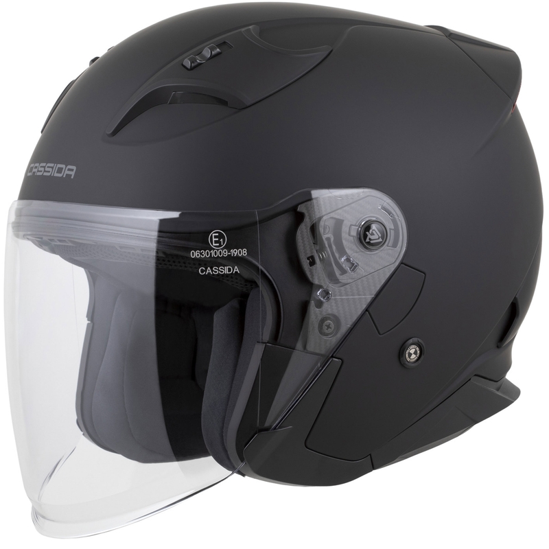 Otevřená helma na motorku Cassida Reflex 2.0 Solid matná černo-tmavě šedá