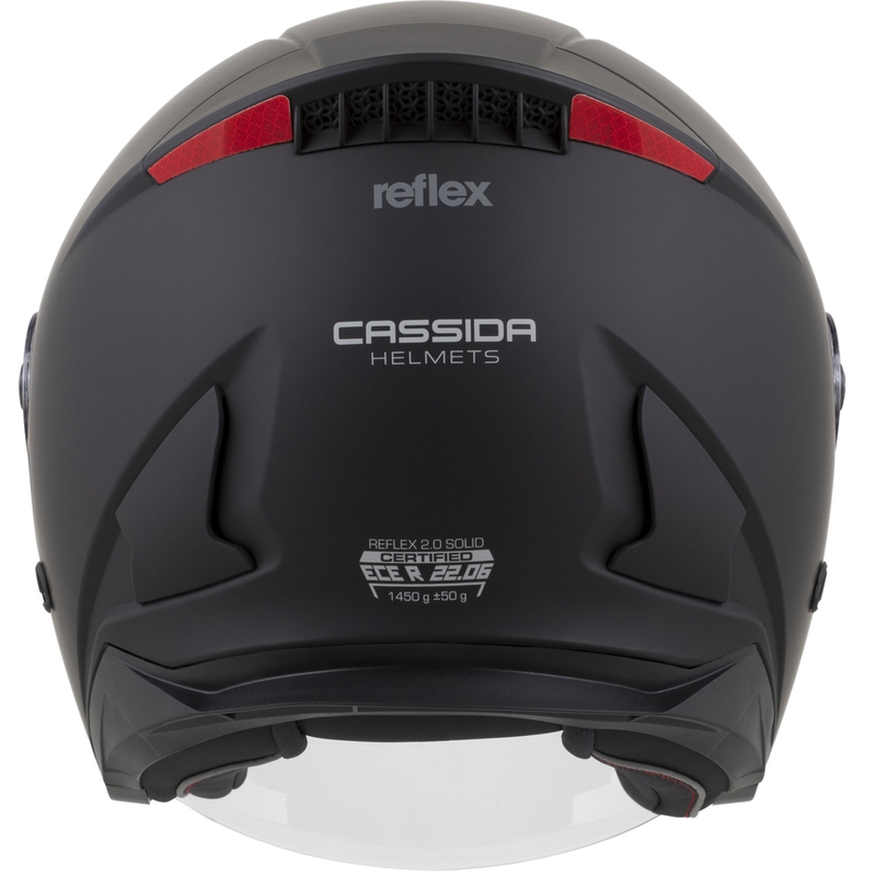 Otevřená helma na motorku Cassida Reflex 2.0 Solid matná černo-tmavě šedá