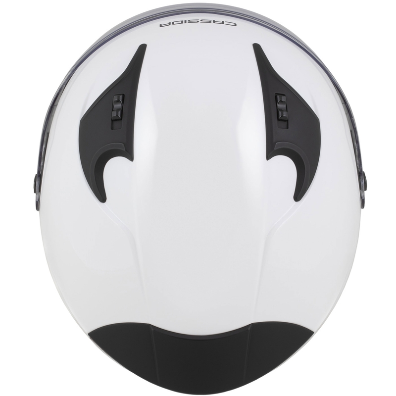 Otevřená helma na motorku Cassida Reflex 2.0 Solid bílo-černá