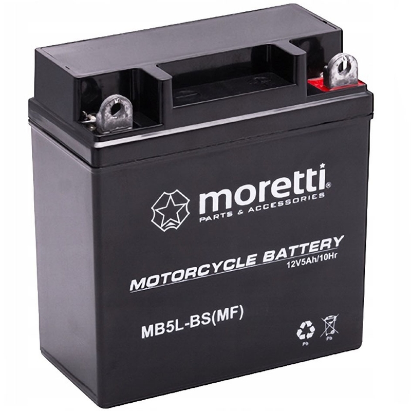 Bezúdržbová gelová baterie Moretti MB5L-BS, 12V 5Ah bez měřiče napětí
