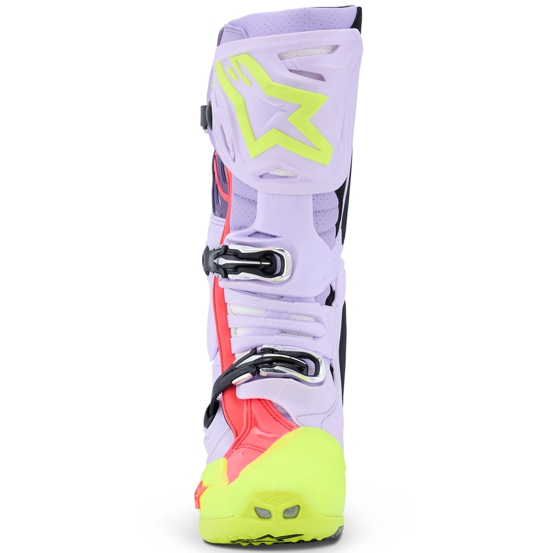 Boty na motorku Alpinestars Tech 10 Supervented fialovo-fluo žluto-růžové