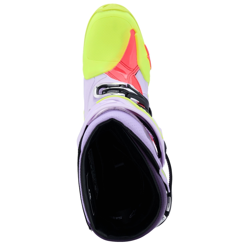 Boty na motorku Alpinestars Tech 10 Supervented fialovo-fluo žluto-růžové