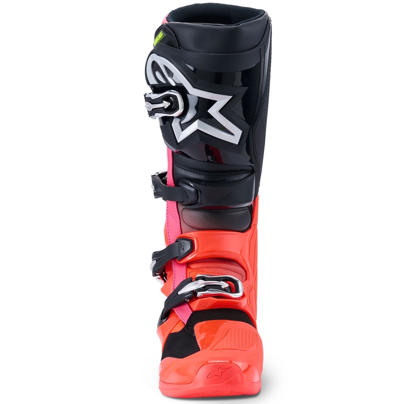 Boty na motorku Alpinestars Tech 7 černo-fluo červeno-fluo růžové