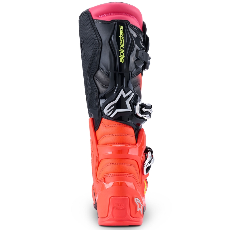 Boty na motorku Alpinestars Tech 7 černo-fluo červeno-fluo růžové