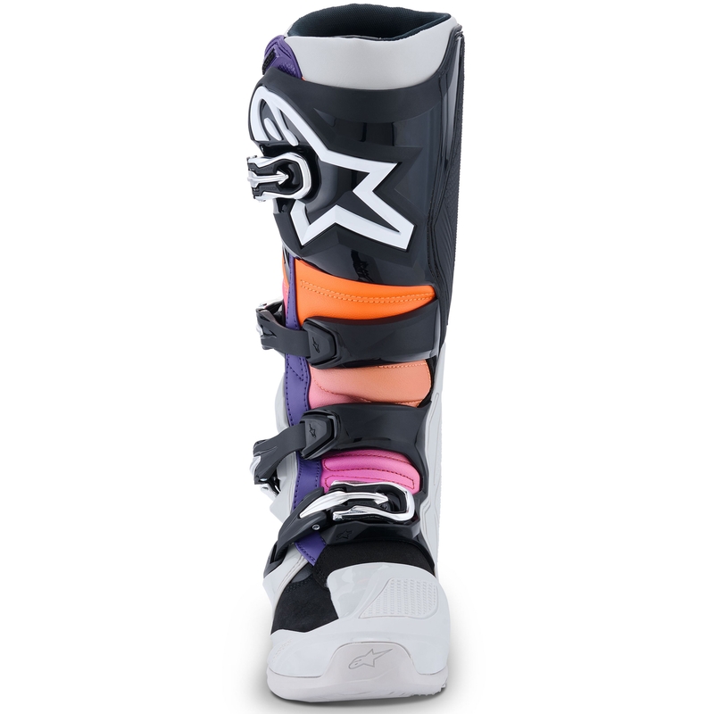 Boty na motorku Alpinestars Tech 7 černo-světle šedo-fluo oranžovo-gradient