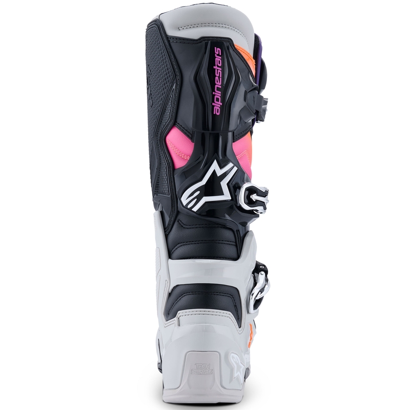Boty na motorku Alpinestars Tech 7 černo-světle šedo-fluo oranžovo-gradient