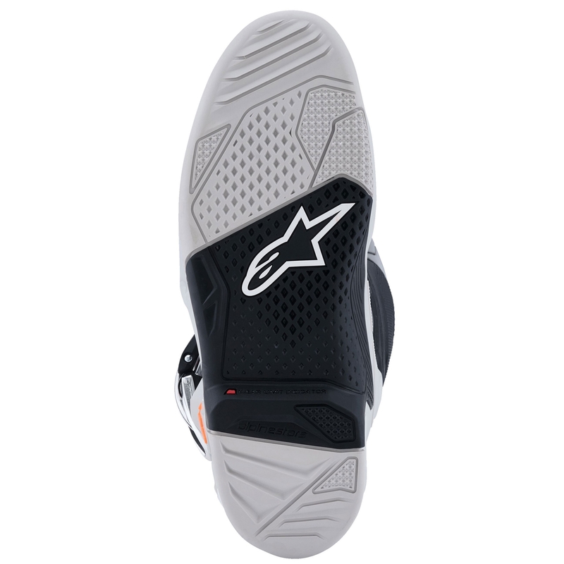 Boty na motorku Alpinestars Tech 7 černo-světle šedo-fluo oranžovo-gradient