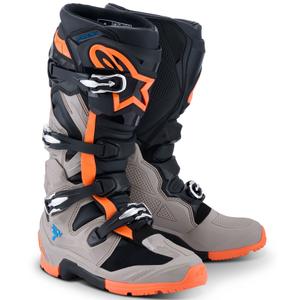 Boty na motorku Alpinestars Tech 7 Enduro černo-tmavě šedo-fluo oranžové
