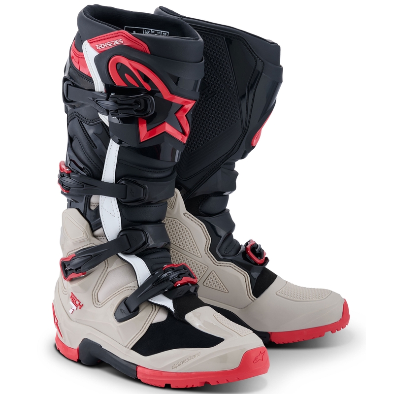 Boty na motorku Alpinestars Tech 7 Enduro černo-světle šedo-červené