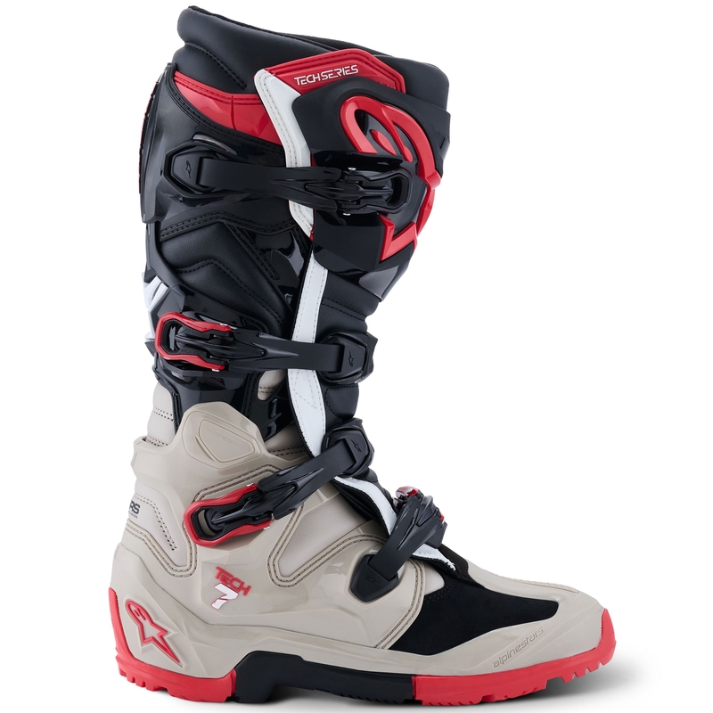 Boty na motorku Alpinestars Tech 7 Enduro černo-světle šedo-červené