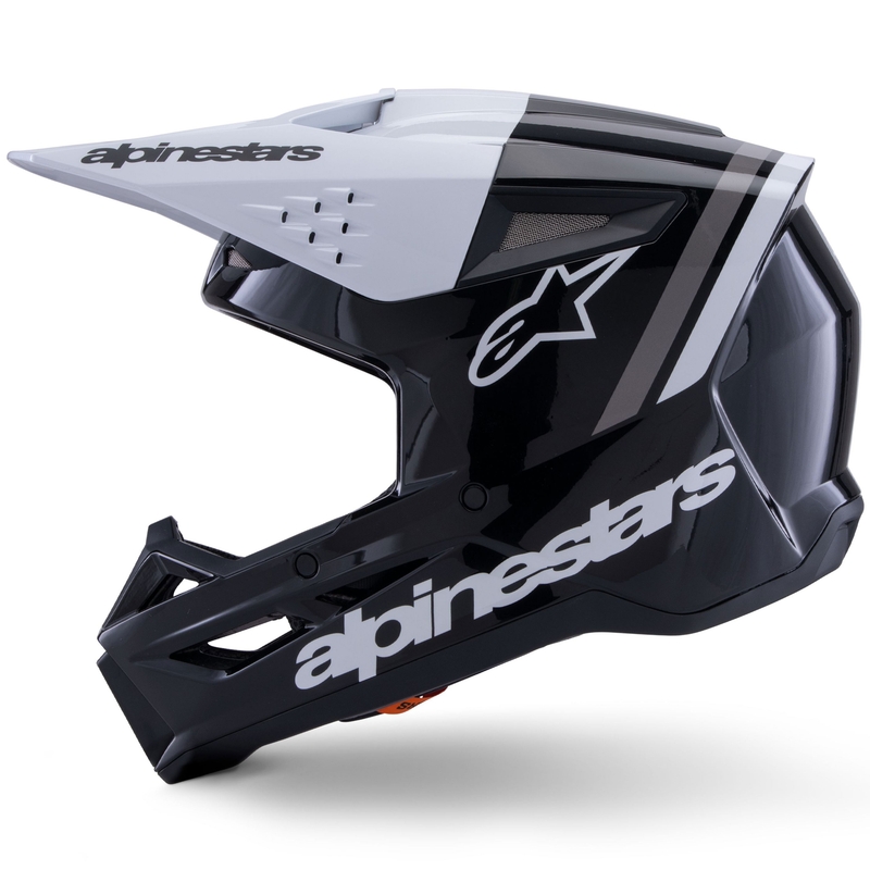 Motokrosová přilba Alpinestars S-M3 Radium černo-bílo-šedá