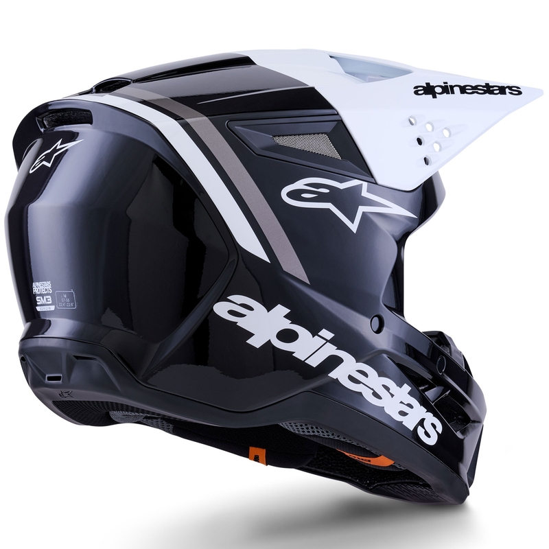 Motokrosová přilba Alpinestars S-M3 Radium černo-bílo-šedá