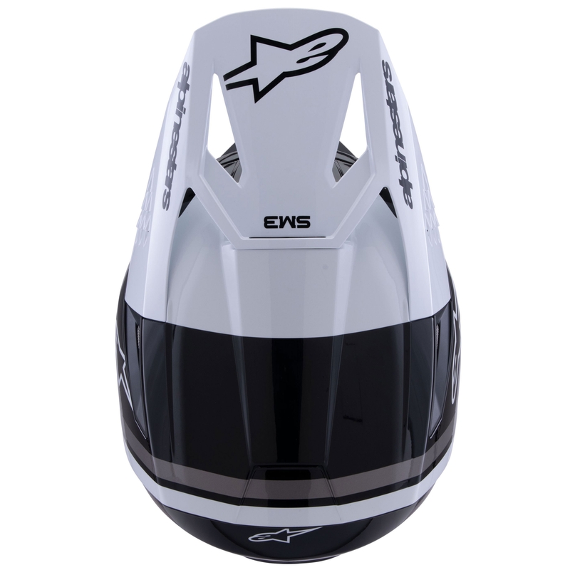 Motokrosová přilba Alpinestars S-M3 Radium černo-bílo-šedá