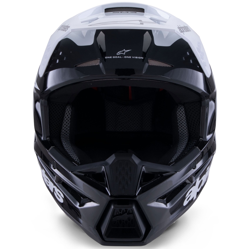 Motokrosová přilba Alpinestars S-M3 Radium černo-bílo-šedá