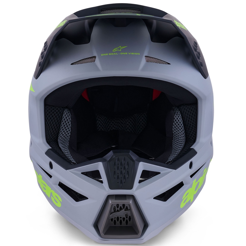 Motokrosová přilba Alpinestars S-M3 Radium matná šedo-fluo žluto-černá