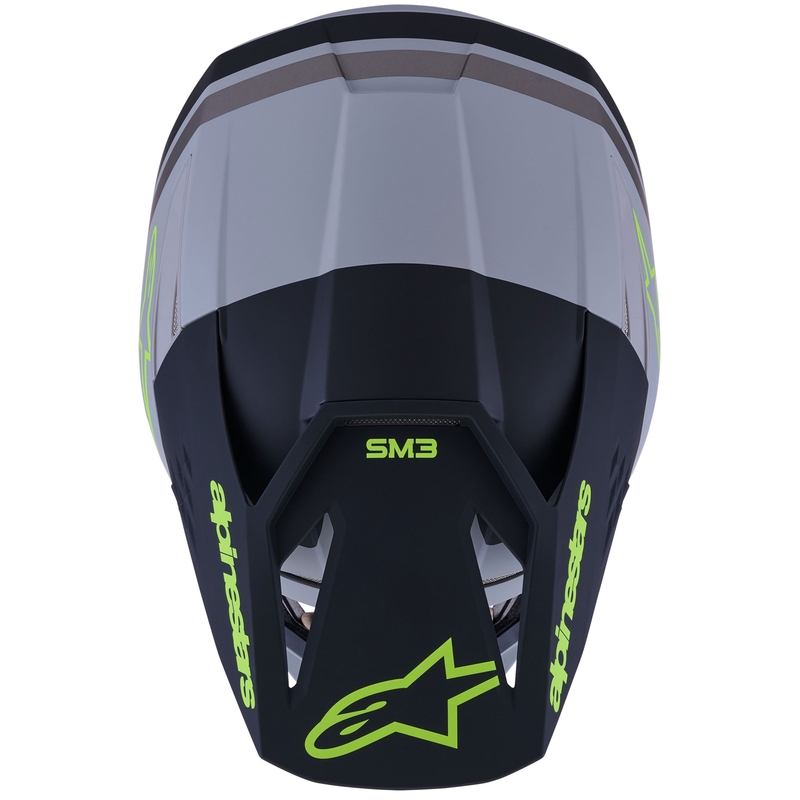 Motokrosová přilba Alpinestars S-M3 Radium matná šedo-fluo žluto-černá
