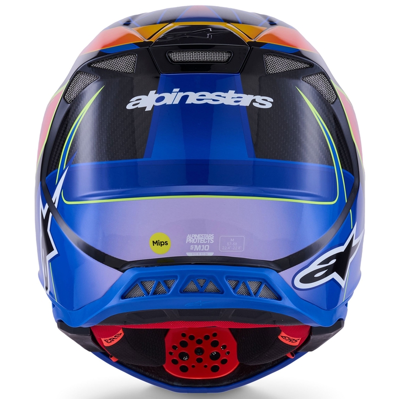 Motokrosová helma Alpinestars Supertech S-M10 Era modro-červeno-fluo žlutá