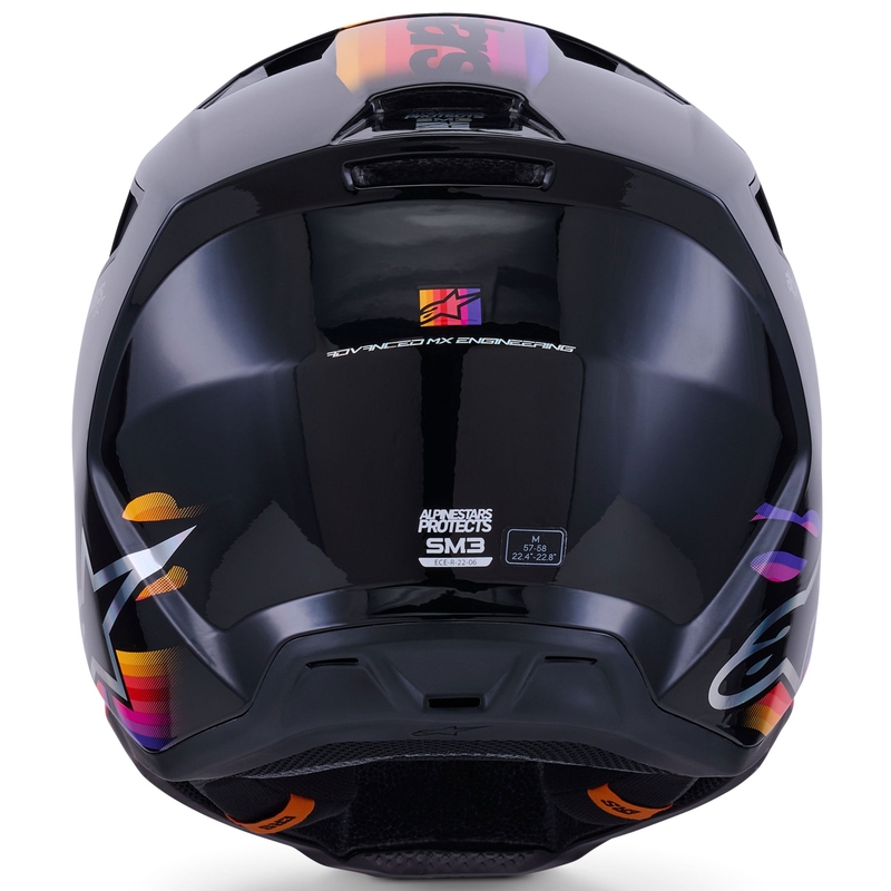 Motokrosová helma Alpinestars S-M3 Force černo-žluto-červeno-bílá