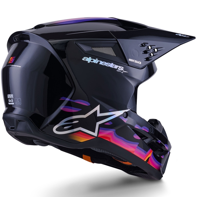 Motokrosová helma Alpinestars S-M3 Force černo-žluto-červeno-bílá
