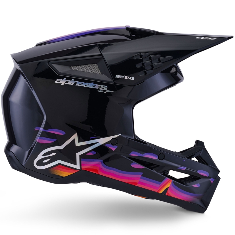 Motokrosová helma Alpinestars S-M3 Force černo-žluto-červeno-bílá