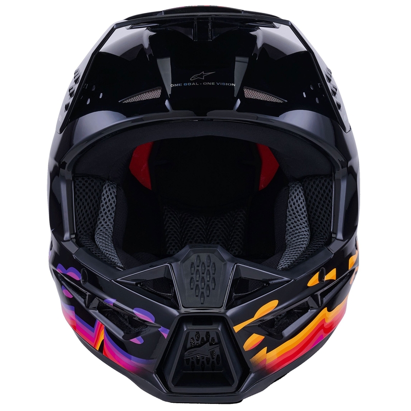 Motokrosová helma Alpinestars S-M3 Force černo-žluto-červeno-bílá