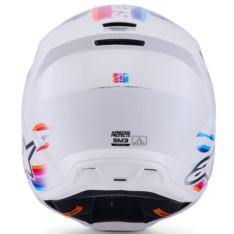 Motokrosová helma Alpinestars S-M3 Force bílo-žluto-růžovo-fialová