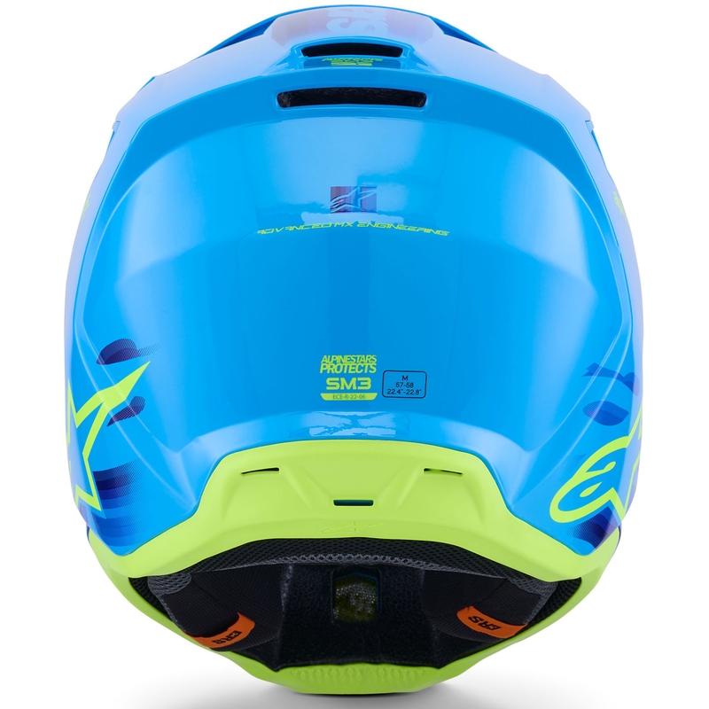 Motokrosová helma Alpinestars S-M3 Force modro-fluo žlutá