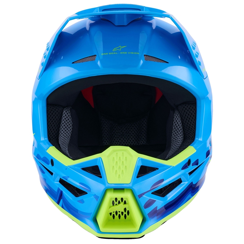 Motokrosová helma Alpinestars S-M3 Force modro-fluo žlutá
