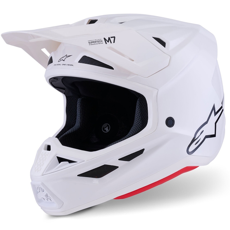 Motokrosová helma Alpinestars SM7 Solid bílá