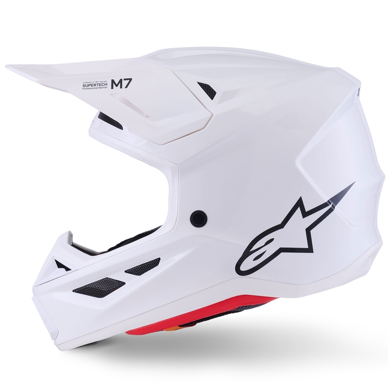 Motokrosová helma Alpinestars SM7 Solid bílá